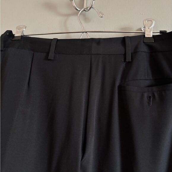 PRADA black silk blend wide legged pants size 44 - Picture 10 of 11